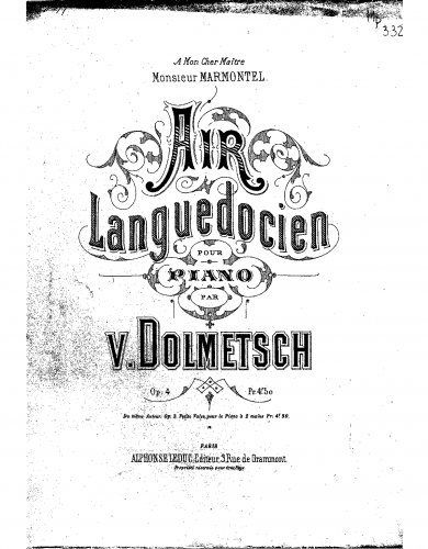 Dolmetsch - Air languedocien - Score