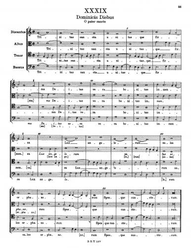 Stoltzer - Trinitas sancta unitasque - Score