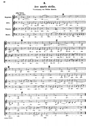 Anerio - Ave maris stella - Score