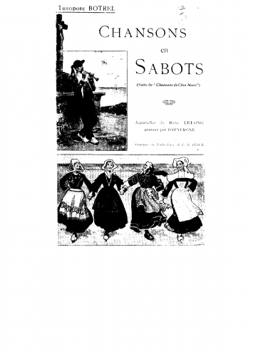 Botrel - Chansons en Sabots (Suite de "Chansons de chez nous") - Score