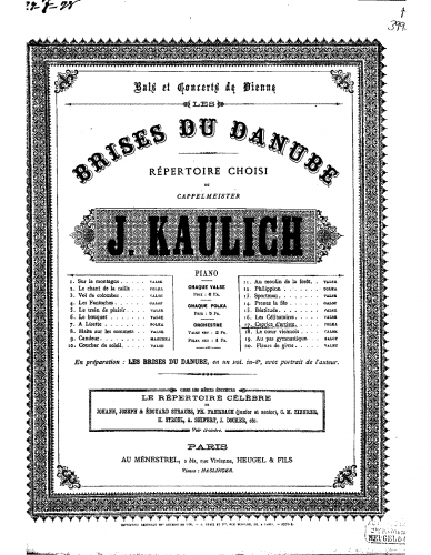 Kaulich - Künstler Launen - Piano Score - Score