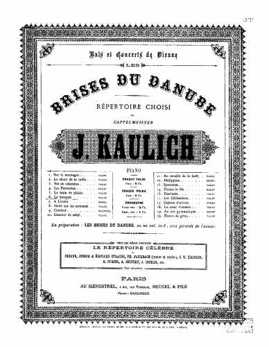 Kaulich - Le bouquet - Score