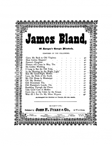 Bland - In the Morning by the Bright Light - Score