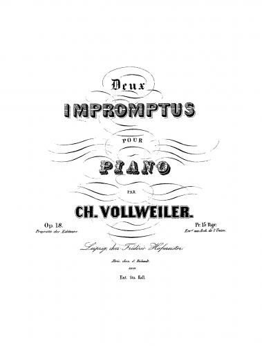 Vollweiler - 2 Impromptus - Score