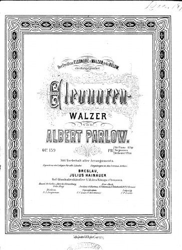 Parlow - Eleonoren-Walzer - Score