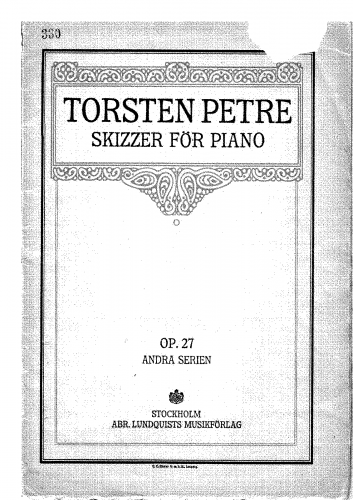 Petre - Skizzer för Piano andra serien - Score