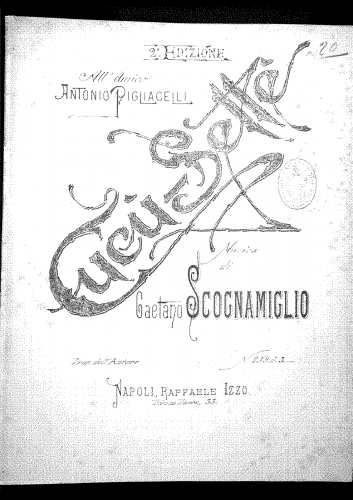 Scognamiglio - Cucù-settè - complete score