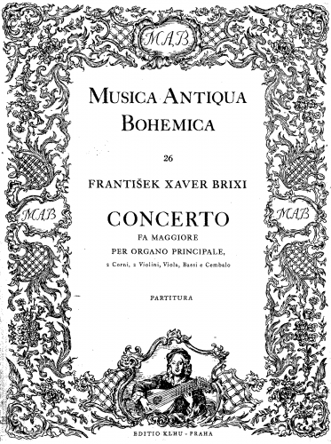 Brixi - Organ Concerto in F major - Score