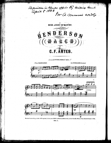 Artes - Henderson March - Score