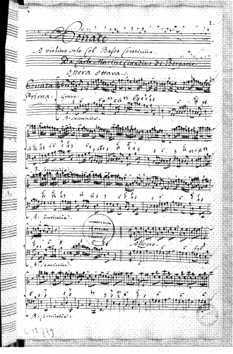 Marino - 11 Violin Sonatas and Chaconne - Score