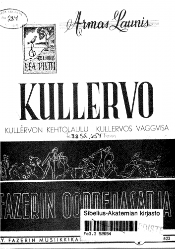 Launis - Kullervo - Vocal Score - Kullervon kehtolaulu (Cradle Song)