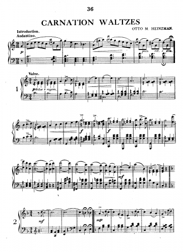 Heinzman - Carnation Waltzes - Score