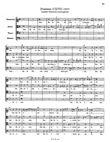 Stoltzer - Laudate Dominum omnes gentes - Score