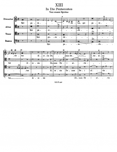 Stoltzer - Qui paracletus diceris - Score