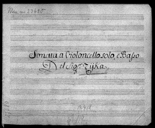 Zyka - Cello Sonata in D minor - Score