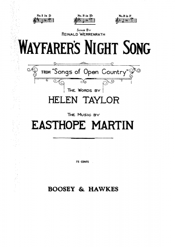 Martin - Songs of Open Country - 2. Wayfarer's Night-Song