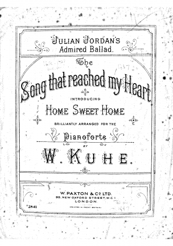 Jordan - The Song that Reached my Heart - For Piano solo (Kuhe) - Score