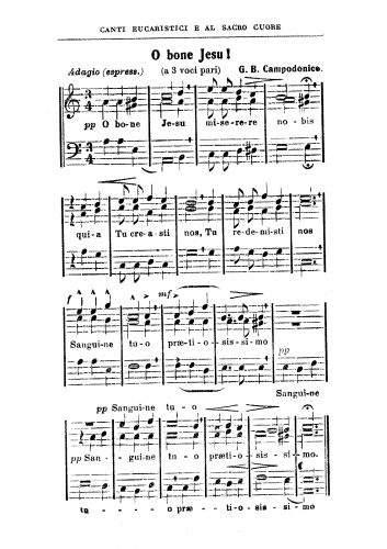 Campodonico - O bone Jesu - Vocal Score