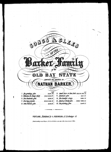 Barker - Welcome to Jenny Lind - Score