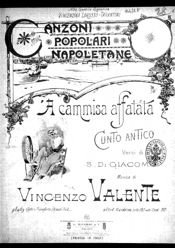 Valente - 'A cammisa affatata - Score