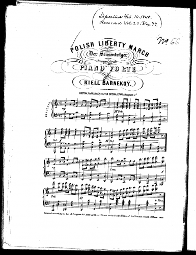 Barnekoy - Polish Liberty March, Der Sensenträger - Score