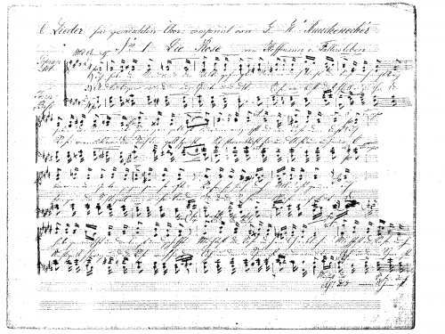 Rauchenecker - Sechs Lieder für gemischten Chor - Score