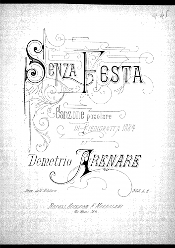 Arenare - Senza festa - Score