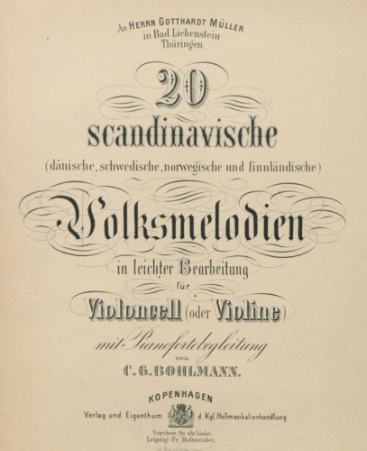 Bohlmann - Zwanzig skandinavische Volksmelodien - Scores and Parts