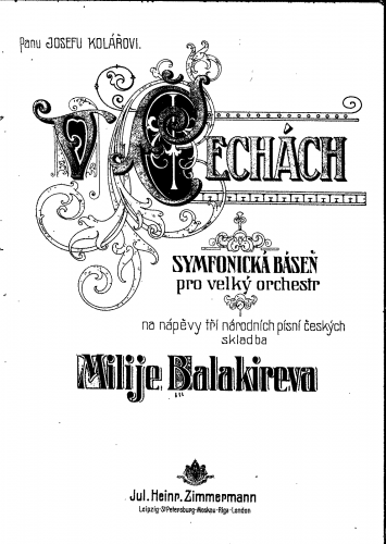 Balakirev - In Bohemia - Score