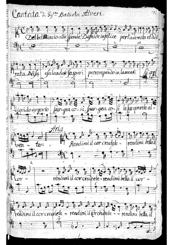 Alveri - Del bel Mincio alle sponde - Score