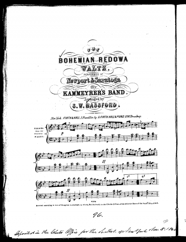 Bassford - The Bohemian Redowa Waltz - For Piano - Score