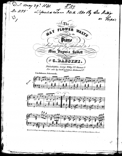 Bassini - The May Flower Waltz - Score