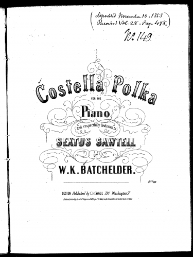 Batchelder - Costella Polka - Score