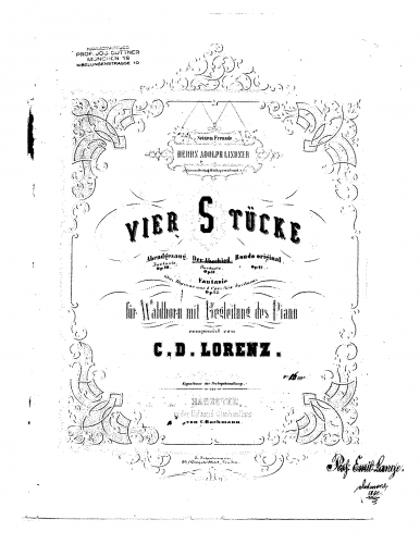 Lorenz - Der Abschied - Piano score
