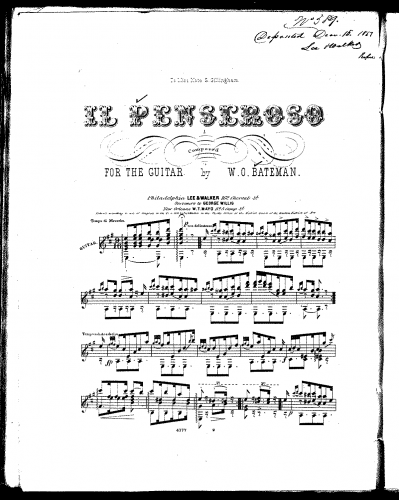 Bateman - Il penseroso - Score