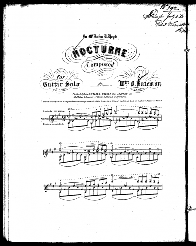 Bateman - Nocturne - Score