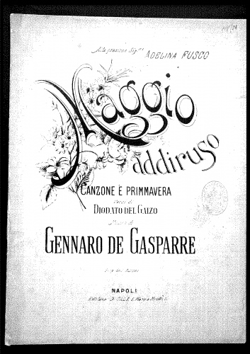 De Gasparre - Maggio addiruso - Score