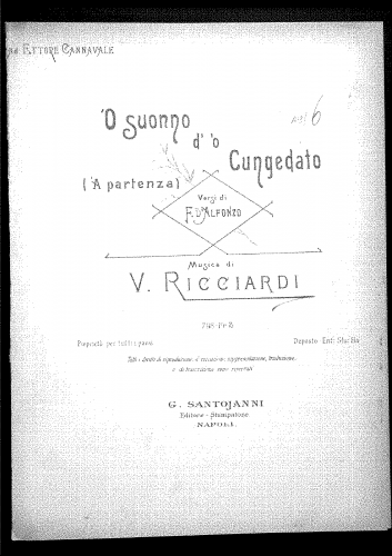 Ricciardi - 'O suonno d"o cungedato - Score