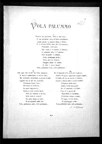 Ricciardi - Vola palummo - Score