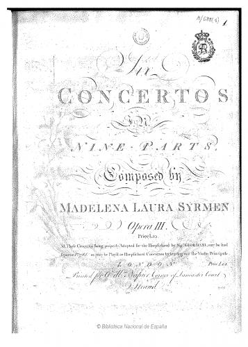 Sirmen - 6 Violin Concertos