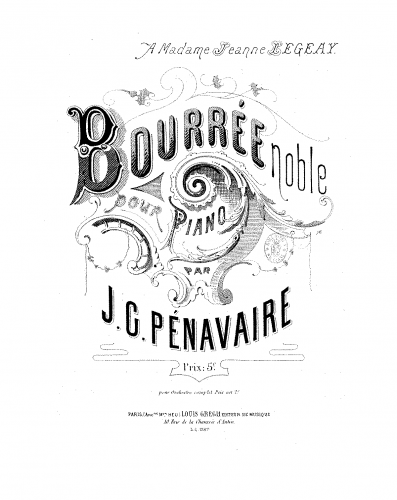 Pénavaire - Bourrée noble - Score