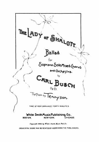 Busch - The Lady of Shalott - Vocal Score - Score