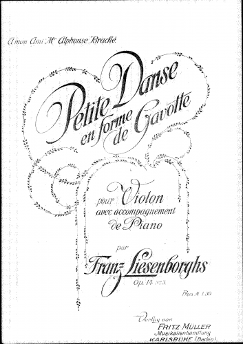 Liesenborghs - Petite Danse en forme de Gavotte - complete score