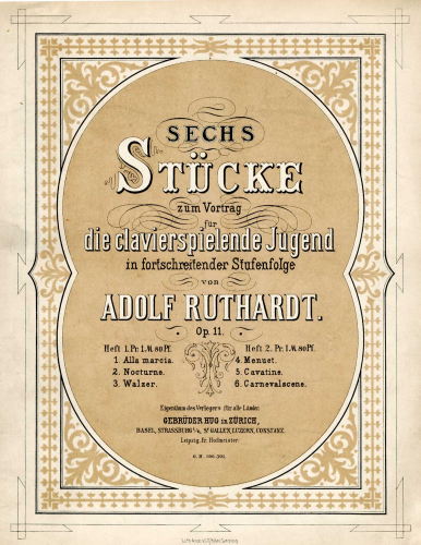 Ruthardt - 6 Stücke - Score