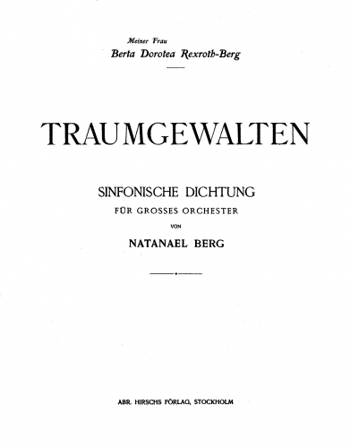 Berg - Traumgewalten - Score