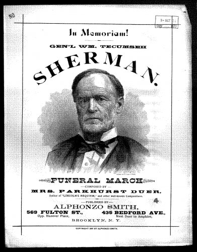 Parkhurst - General Sherman's Funeral March - Score