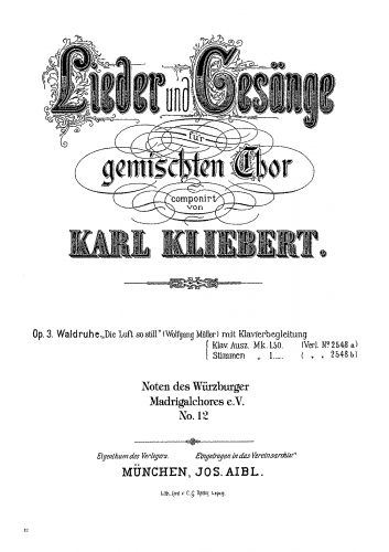 Kliebert - Waldruhe - Score