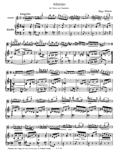 Wehrle - Scherzino - Piano Score