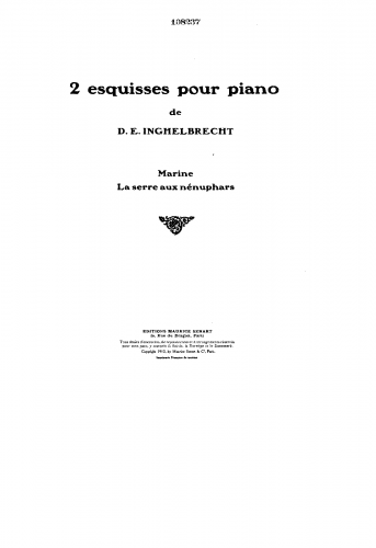 Inghelbrecht - 2 Esquisses - Score