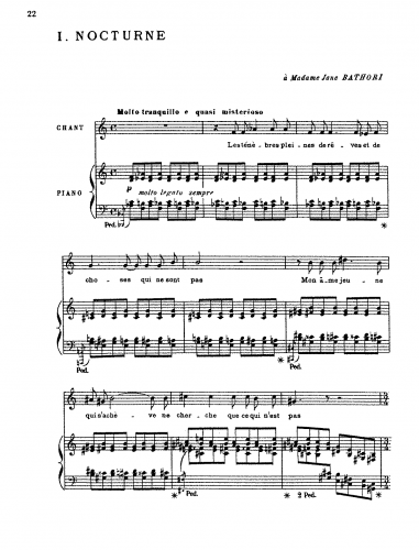 Inghelbrecht - 3 Poèmes de Jacques Mornand - Score